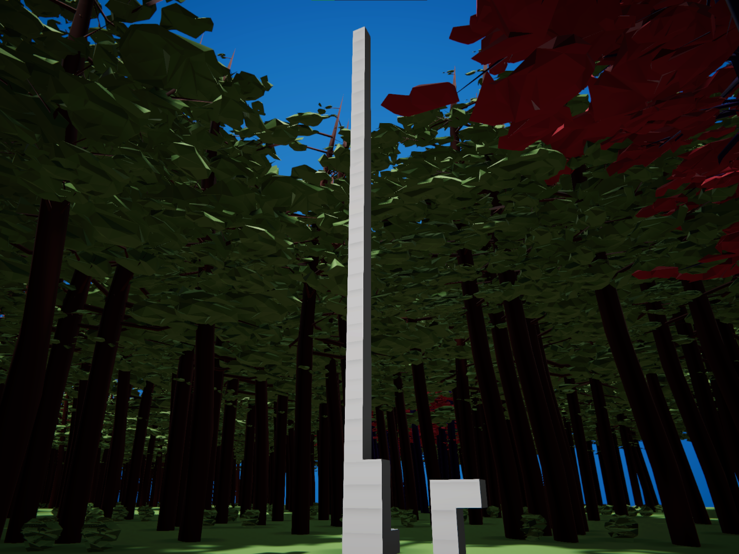 Pillar in forest